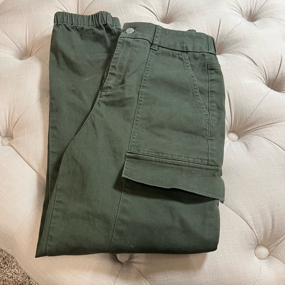 HALARA Olive Cargo Ankle Jeans